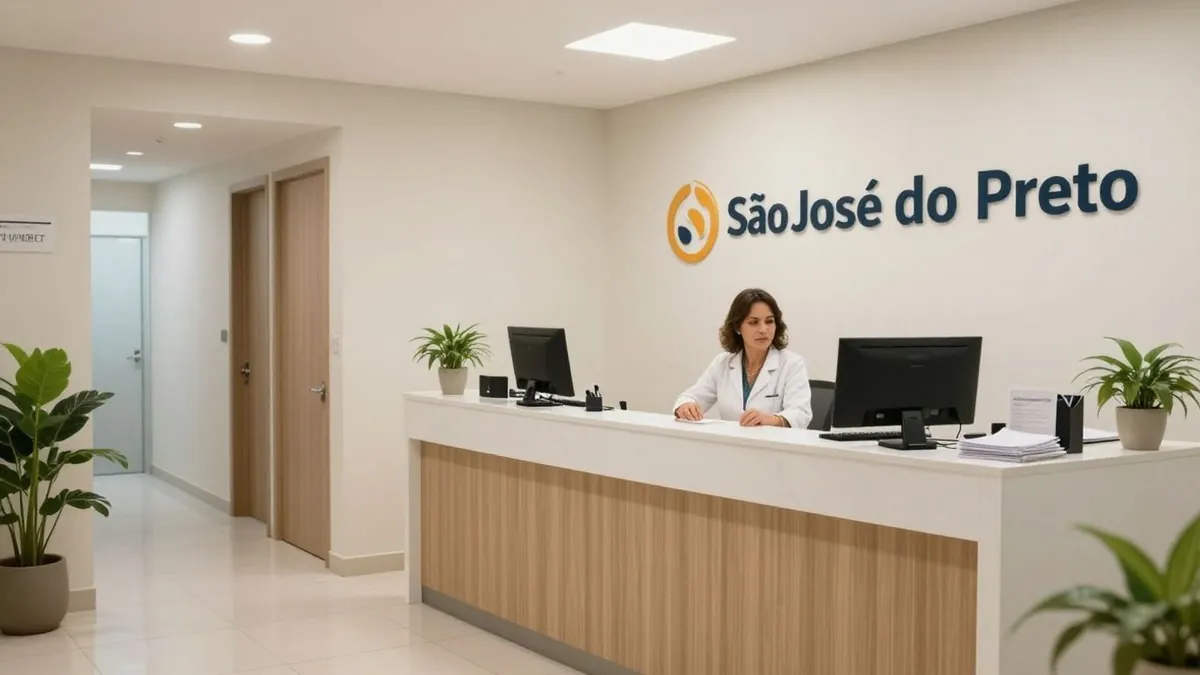 Consulta ginecológica com ambiente moderno e iluminação suave